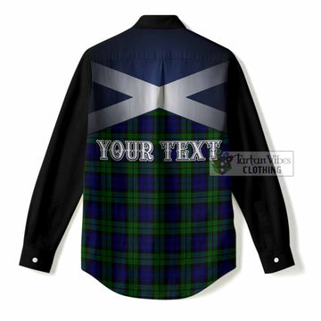 Campbell Tartan Women Casual Shirt Alba Gu Brath Unicorn Crest