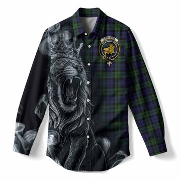 Campbell Tartan Women Casual Shirt Roaring Lion Heritage