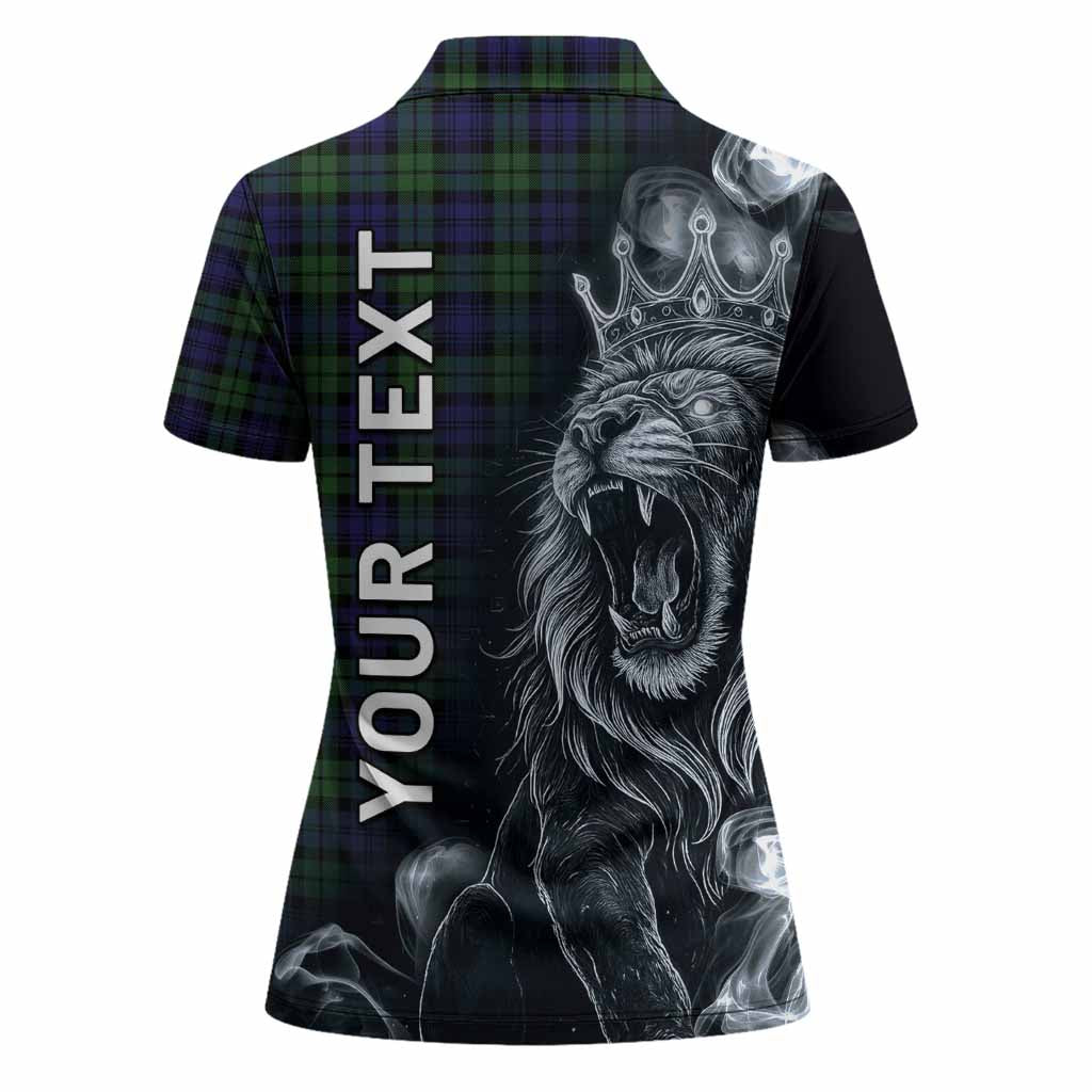 Campbell Tartan Women Polo Shirt Roaring Lion Heritage