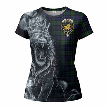 Campbell Tartan Women T shirt Roaring Lion Heritage