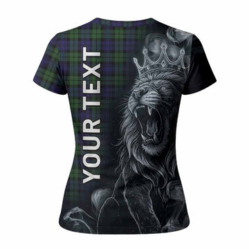 Campbell Tartan Women T shirt Roaring Lion Heritage