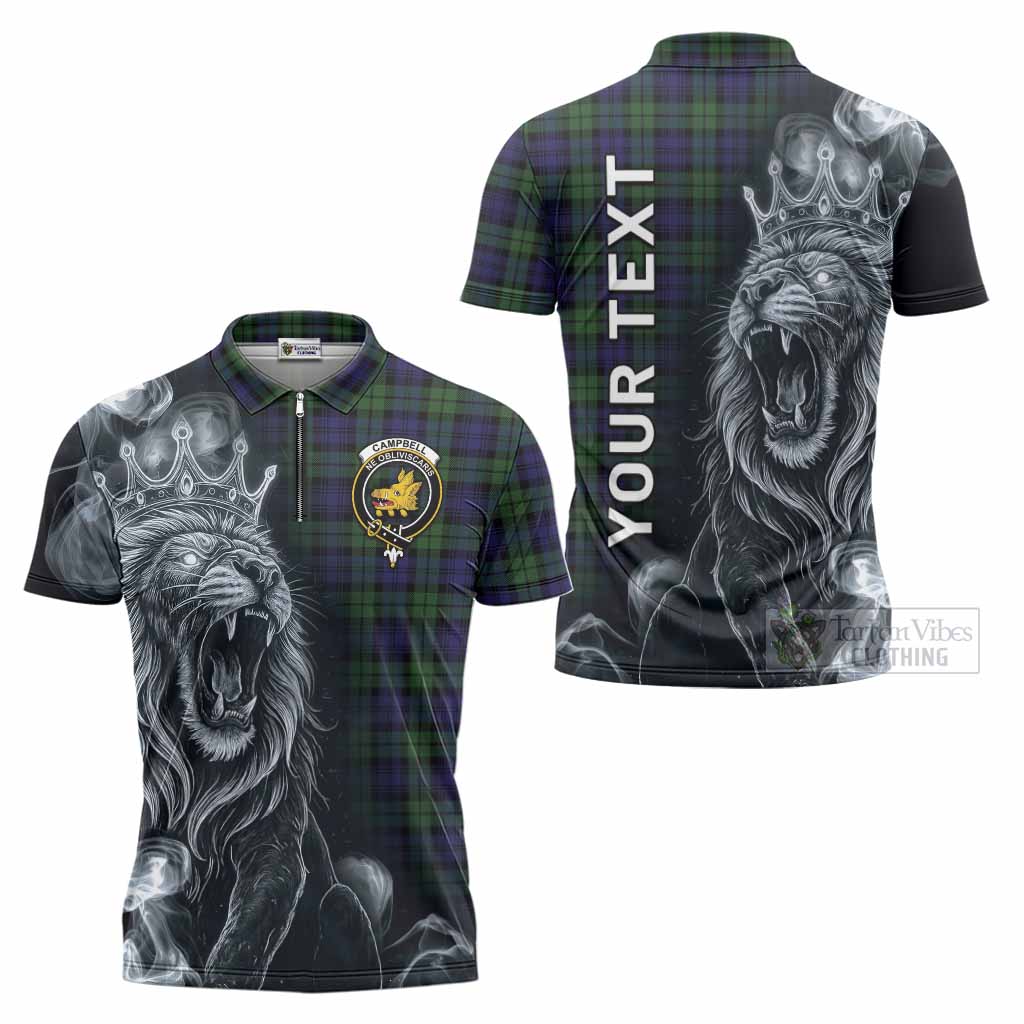 Campbell Tartan Zipper Polo Shirt Roaring Lion Heritage
