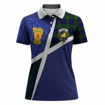 Campbell The Scottish Football Crest Women Polo Shirt Lion-Tartan Army