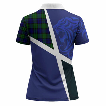 Campbell The Scottish Football Crest Women Polo Shirt Lion-Tartan Army