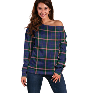 Canadian Centennial Canada Tartan Off Shoulder Women Sweater Women - Tartanvibesclothing