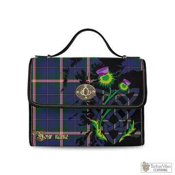Tartan Vibes Clothing Canadian Centennial Canada Tartan Waterproof Canvas Bag with Scotland Map and Thistle Celtic Accents