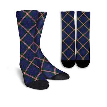 Canadian Centennial Canada Tartan Crew Socks Cross Style