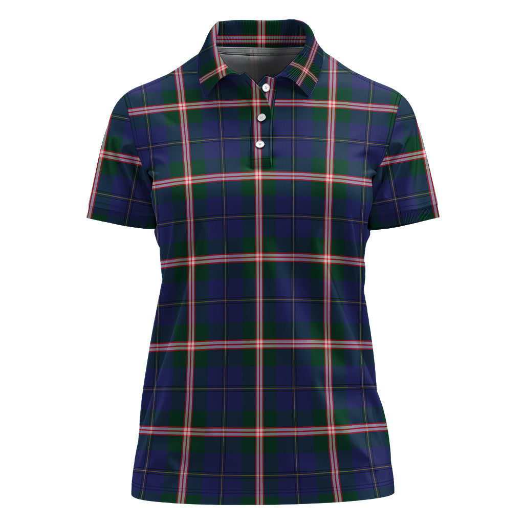 Canadian Centennial Canada Tartan Polo Shirt For Women - Tartan Vibes Clothing