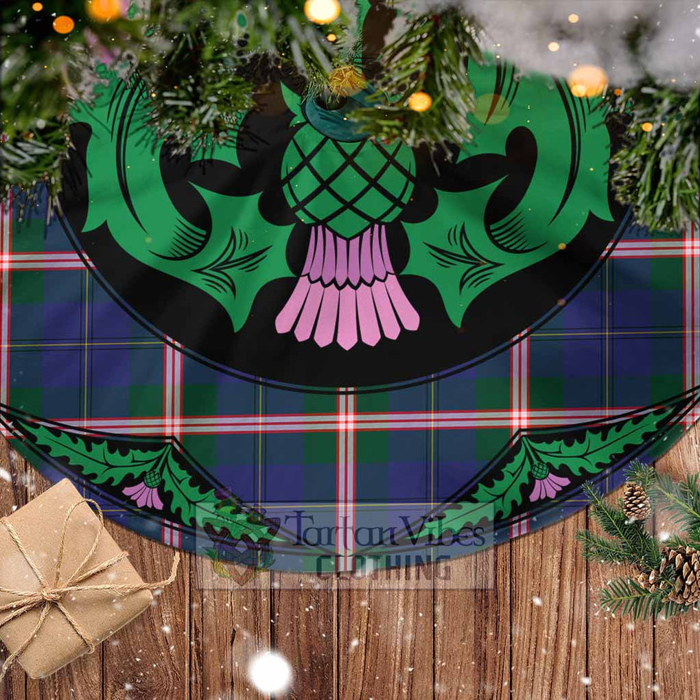 Tartan Vibes Clothing Canadian Centennial Canada Tartan Christmas Tree Skirt Scottish Thistle Style