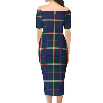 Canadian Centennial Canada Tartan Off Shoulder Lady Dress