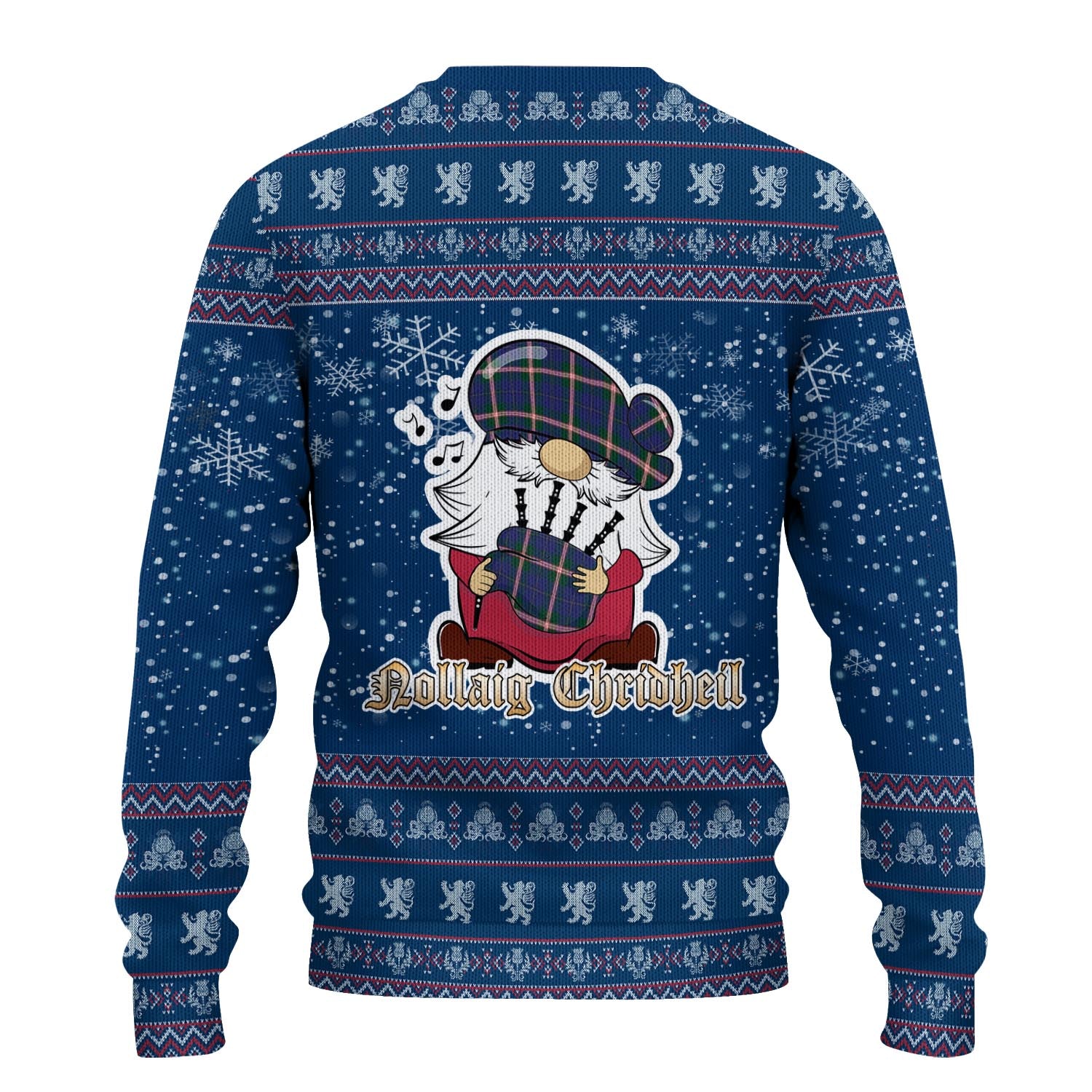 Canadian Centennial Canada Clan Christmas Family Knitted Sweater with Funny Gnome Playing Bagpipes - Tartanvibesclothing