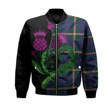 Canadian Centennial Canada Tartan Bomber Jacket Traditional Scottish Thistle