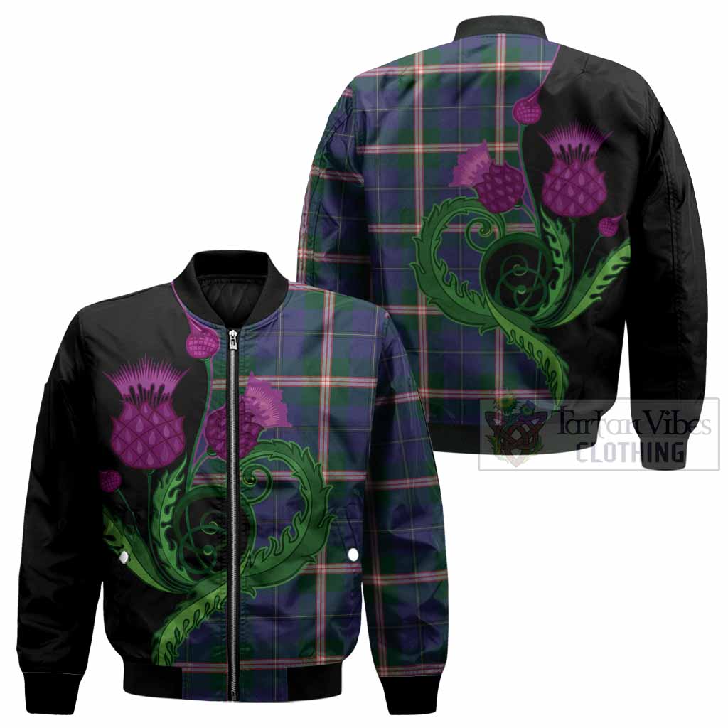 Canadian Centennial Canada Tartan Bomber Jacket Traditional Scottish Thistle