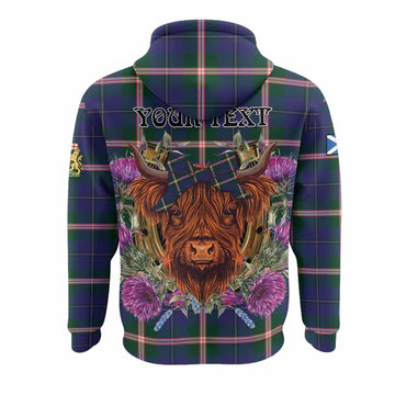 Canadian Centennial Canada Tartan Hoodie Scottish Thistle Heilan Coo
