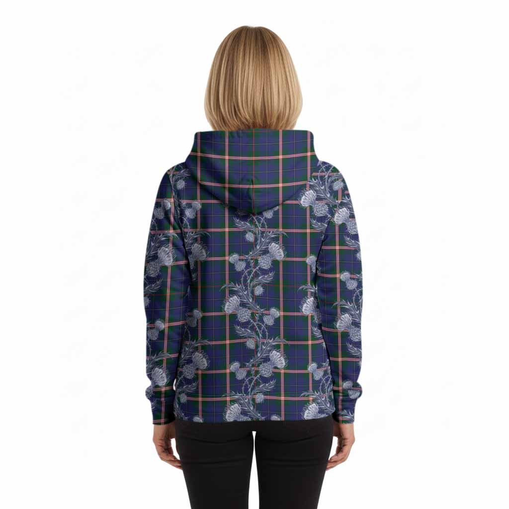 Canadian Centennial Canada Tartan Hoodie Seamless Scottish Thistle Flowers