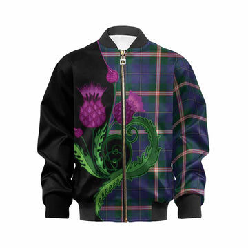 Canadian Centennial Canada Tartan Kid Bomber Jacket Traditional Scottish Thistle