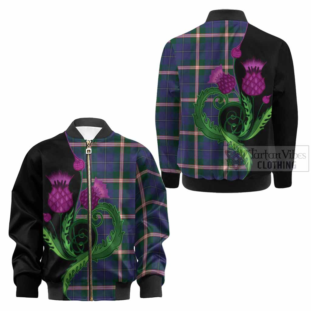 Canadian Centennial Canada Tartan Kid Bomber Jacket Traditional Scottish Thistle