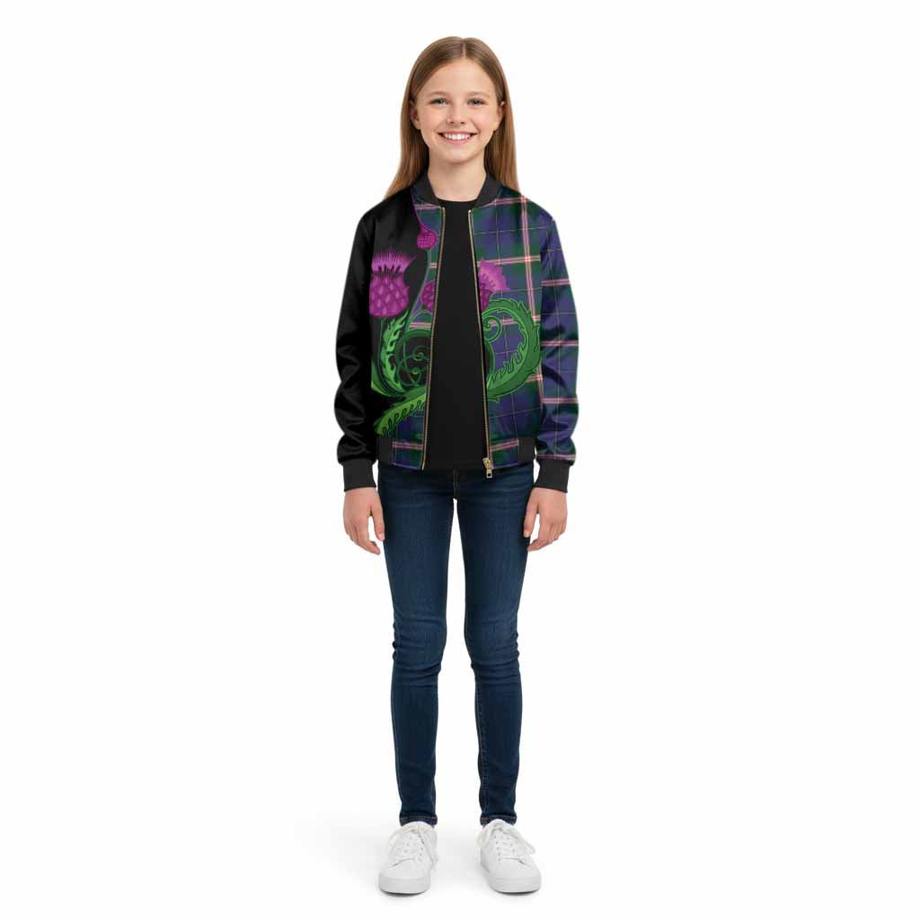 Canadian Centennial Canada Tartan Kid Bomber Jacket Traditional Scottish Thistle