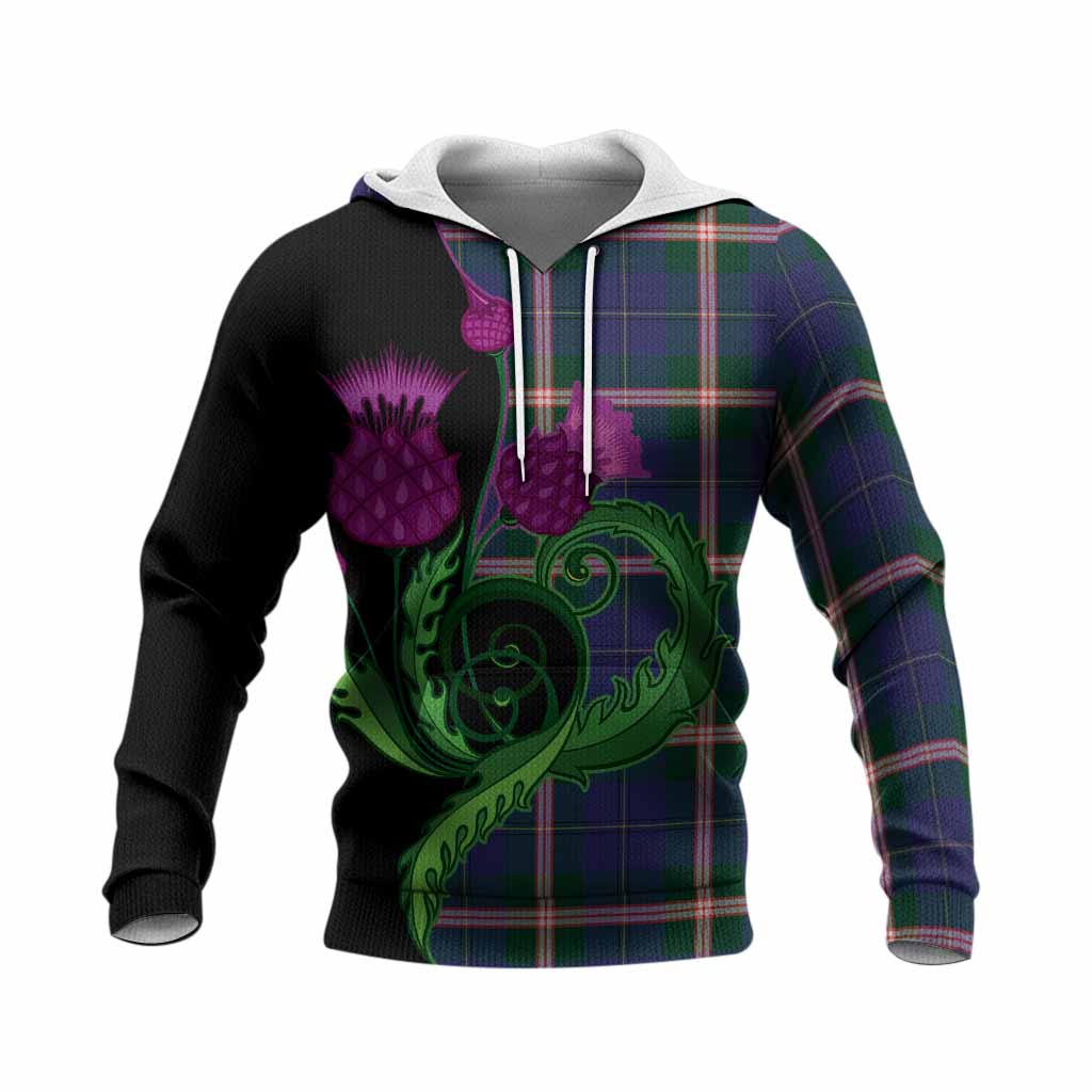 Canadian Centennial Canada Tartan Knitted Hoodie Traditional Scottish Thistle