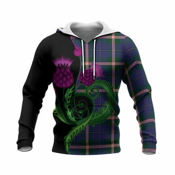 Canadian Centennial Canada Tartan Knitted Hoodie Traditional Scottish Thistle