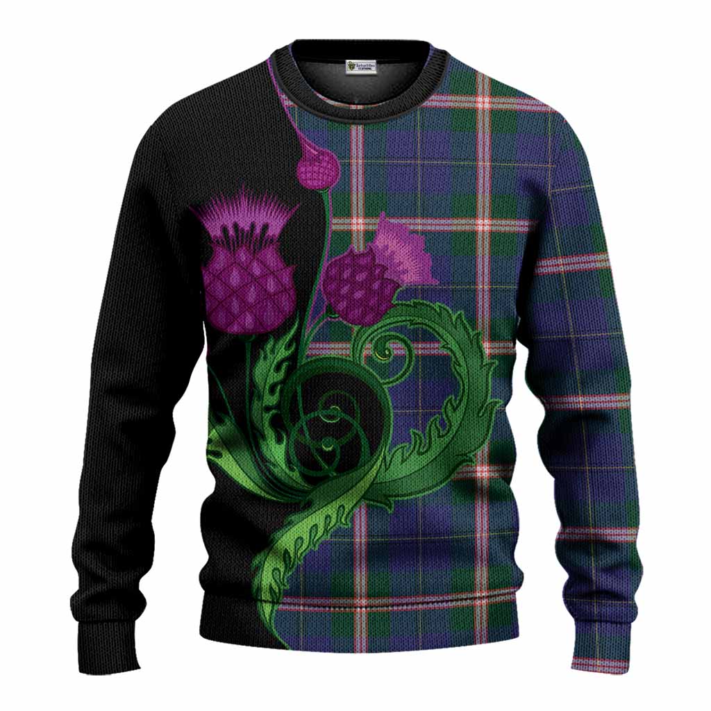 Canadian Centennial Canada Tartan Knitted Sweater Traditional Scottish Thistle