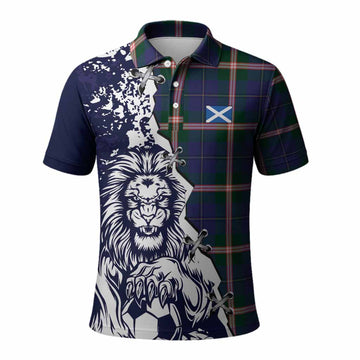 Canadian Centennial Canada Tartan Scottish Polo Shirt Angry Lion With Soccer Ball Style