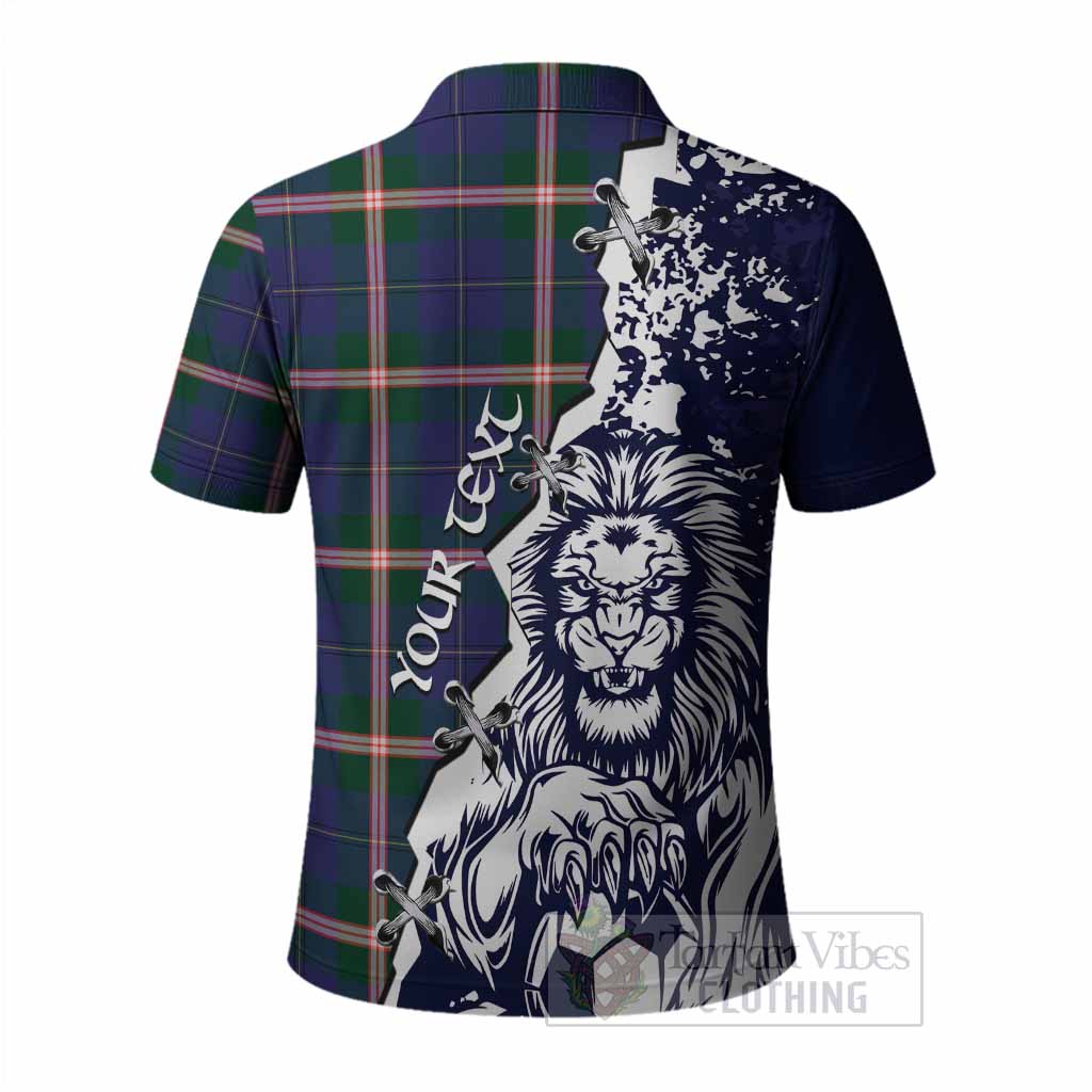 Canadian Centennial Canada Tartan Scottish Polo Shirt Angry Lion With Soccer Ball Style