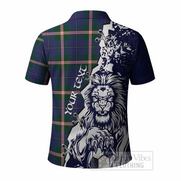 Canadian Centennial Canada Tartan Scottish Polo Shirt Angry Lion With Soccer Ball Style