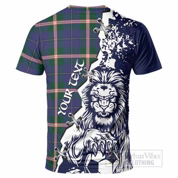 Canadian Centennial Canada Tartan Scottish T-Shirt Angry Lion With Soccer Ball Style