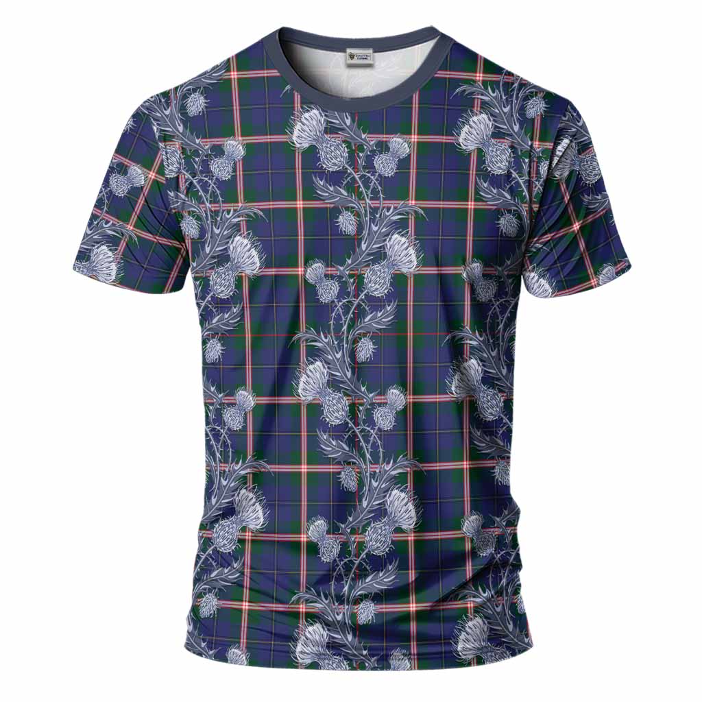 Canadian Centennial Canada Tartan T-Shirt Seamless Scottish Thistle Flowers