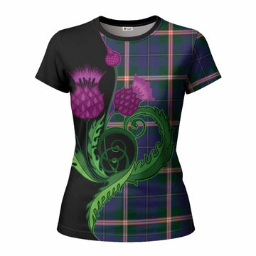 Canadian Centennial Canada Tartan Women T shirt Traditional Scottish Thistle