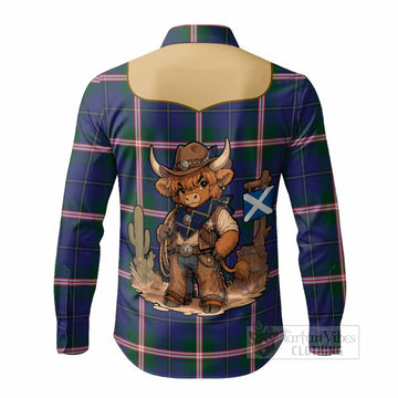 Canadian Centennial Tartan Long Sleeve Button Shirts Wee Coo Cowboy Cute Style