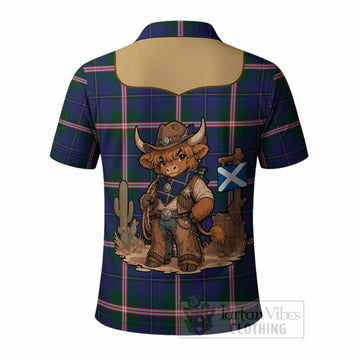 Canadian Centennial Tartan Polo Shirt Wee Coo Cowboy Cute Style