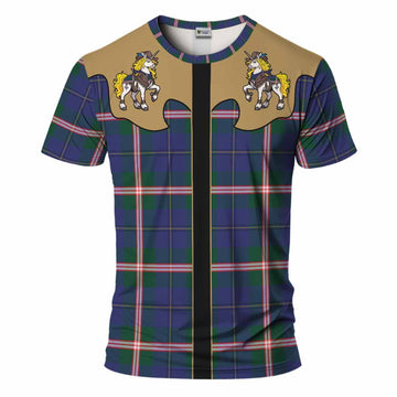 Canadian Centennial Tartan T-Shirt Rodeo Unicorn Retro Style