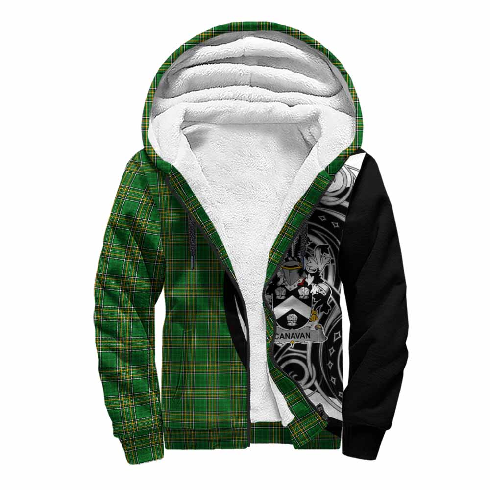 Tartan Vibes Clothing Canavan Irish Clan Sherpa Hoodie Celtic Circle Style