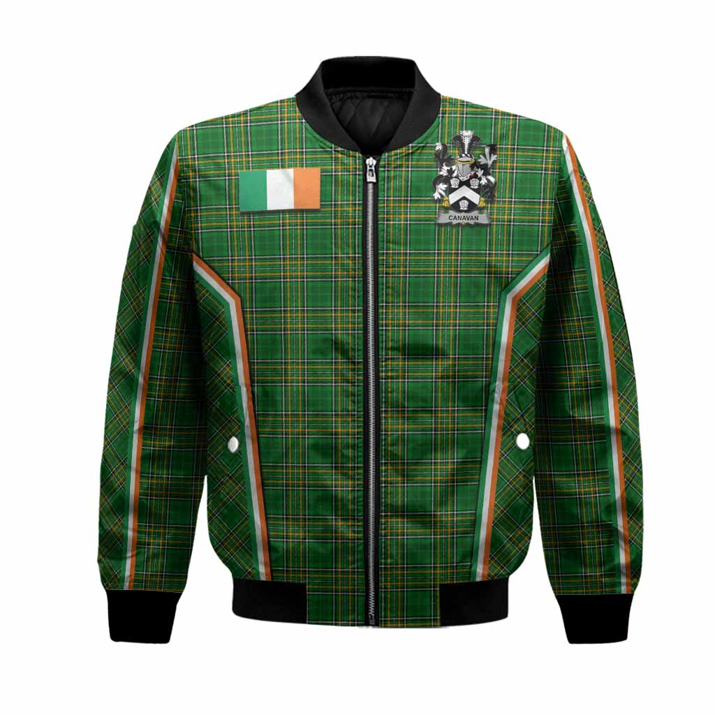 Canavan Irish Clan Coat of Arm Tartan Bomber Jacket Flag Style