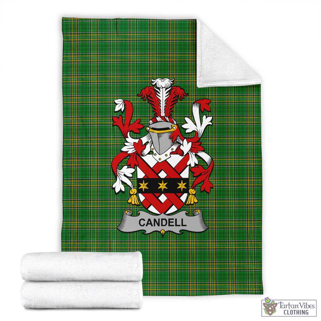 Candell Irish Clan Tartan Blanket with Coat of Arms X-Large 59 x 79 inches 150 x 200 cm - Tartan Vibes Clothing