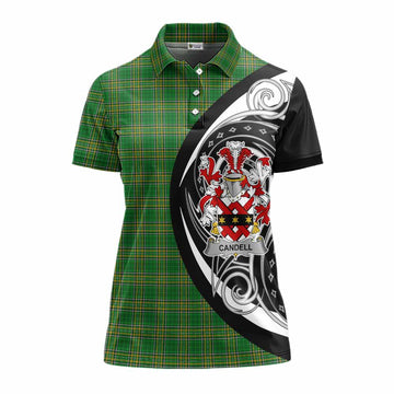 Tartan Vibes Clothing Candell Irish Clan Women's Polo Shirt Celtic Circle Style