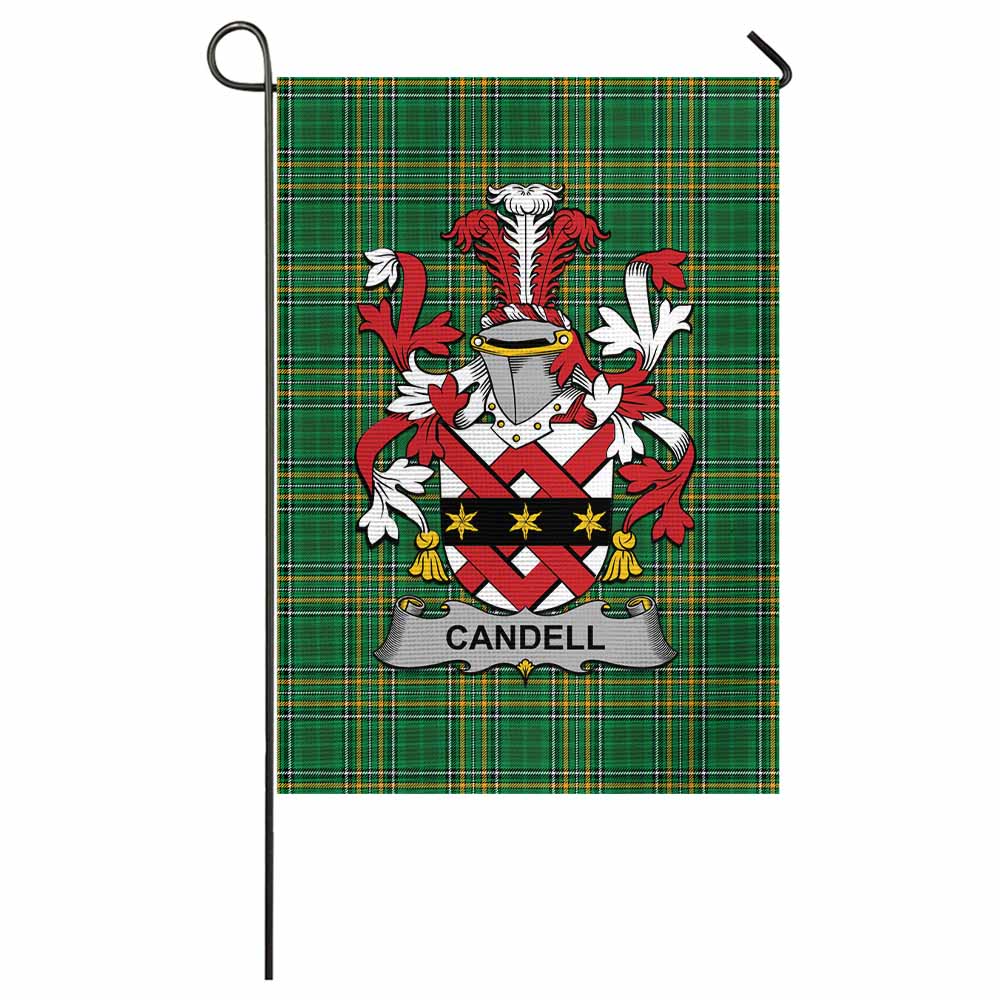 Candell Irish Clan Tartan Flag with Coat of Arms