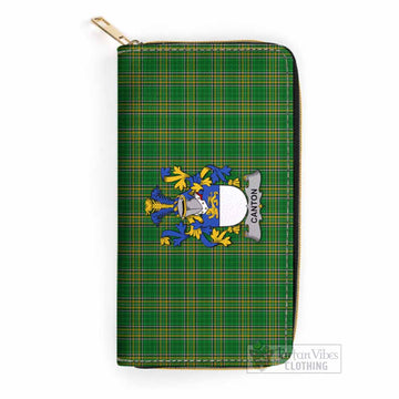 Canton Irish Clan Tartan Women's Leather Wallet with Coat of Arms