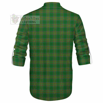 Canton Irish Clan Tartan Ghillie Kilt Shirt with Coat of Arms