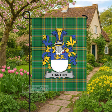 Canton Irish Clan Tartan Garden Flag with Coat of Arms