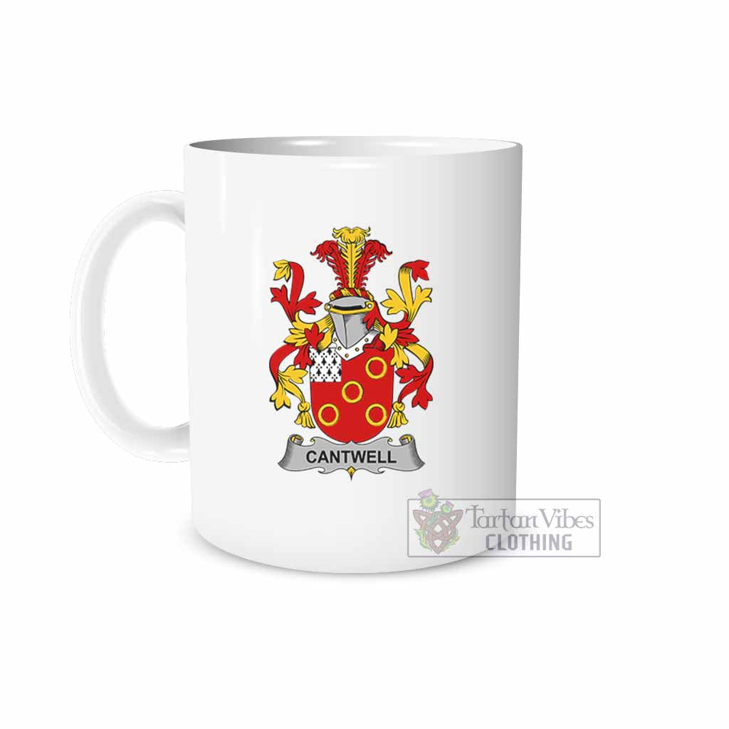 Cantwell Irish Clan Coat of Arms Ceramic Mug White - 2D-tartanvibesclothing