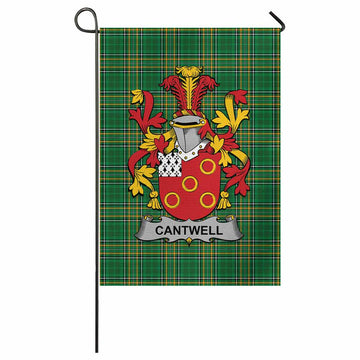 Cantwell Irish Clan Tartan Garden Flag with Coat of Arms