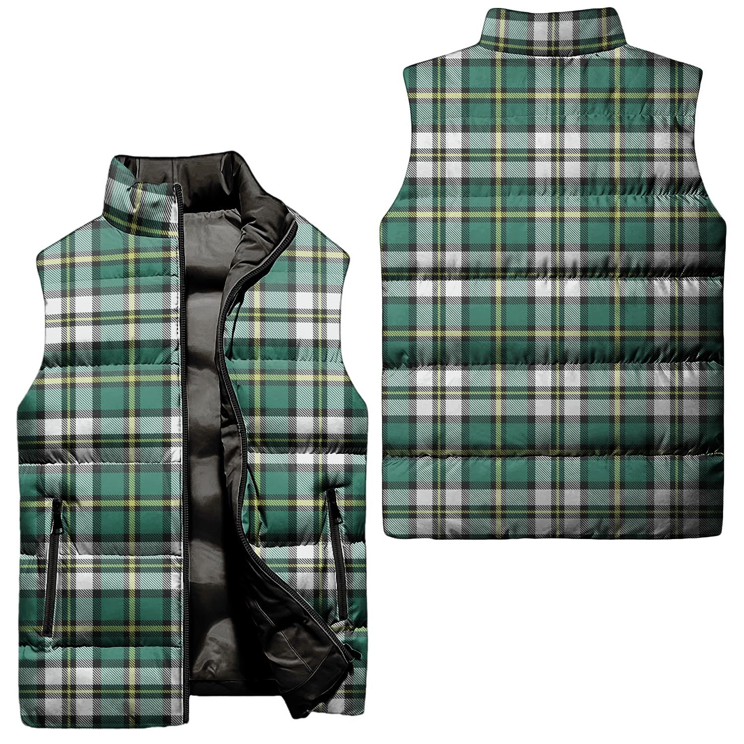 Cape Breton Island Canada Tartan Sleeveless Puffer Jacket Unisex - Tartanvibesclothing