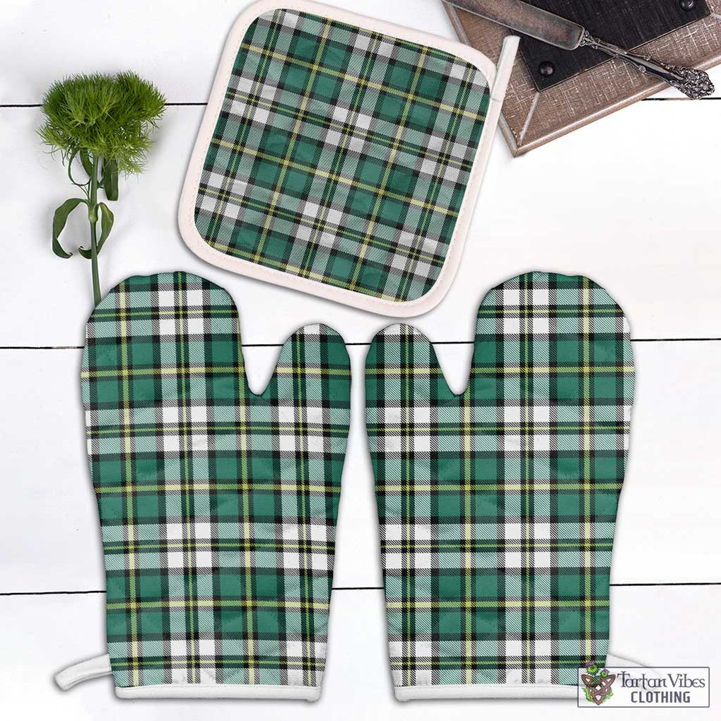 Cape Breton Island Canada Tartan Combo Oven Mitt & Pot-Holder Combo 1 Oven Mitt & 1 Pot-Holder White - Tartan Vibes Clothing