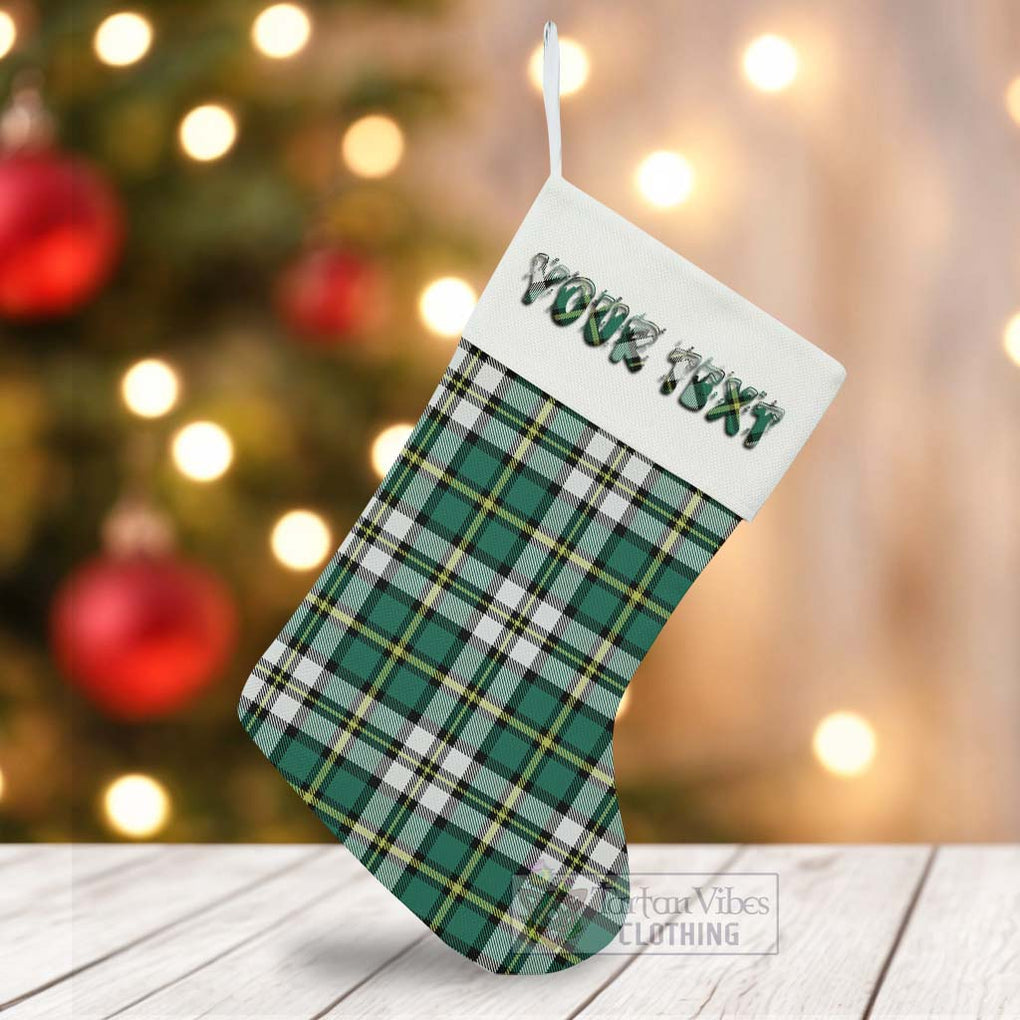 Tartan Vibes Clothing Cape Breton Island Canada Tartan Christmas Stocking with Personalized Text