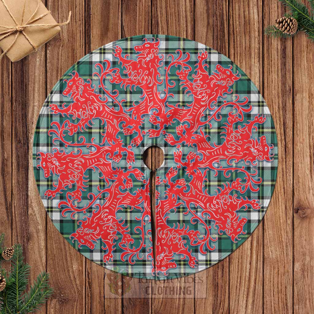 Tartan Vibes Clothing Cape Breton Island Canada Tartan Christmas Tree Skirt Lion Rampant Style