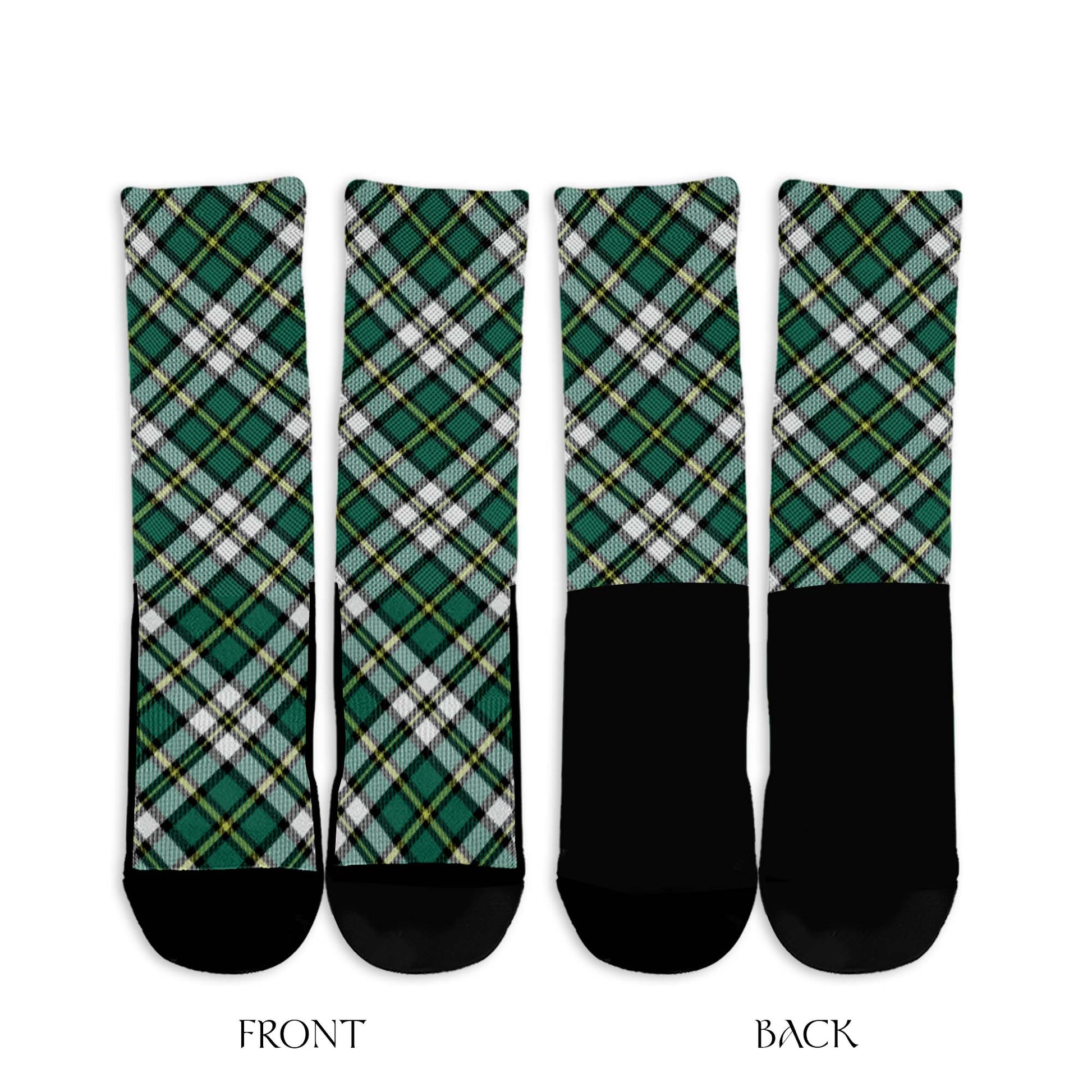 Cape Breton Island Canada Tartan Crew Socks Cross Tartan Style - Tartanvibesclothing