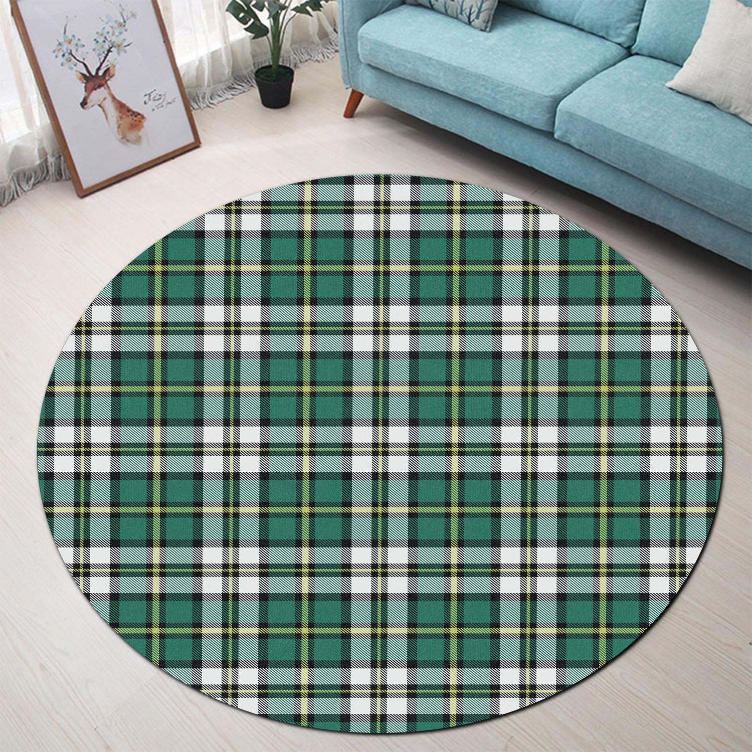 Cape Breton Island Canada Tartan Round Rug - Tartanvibesclothing